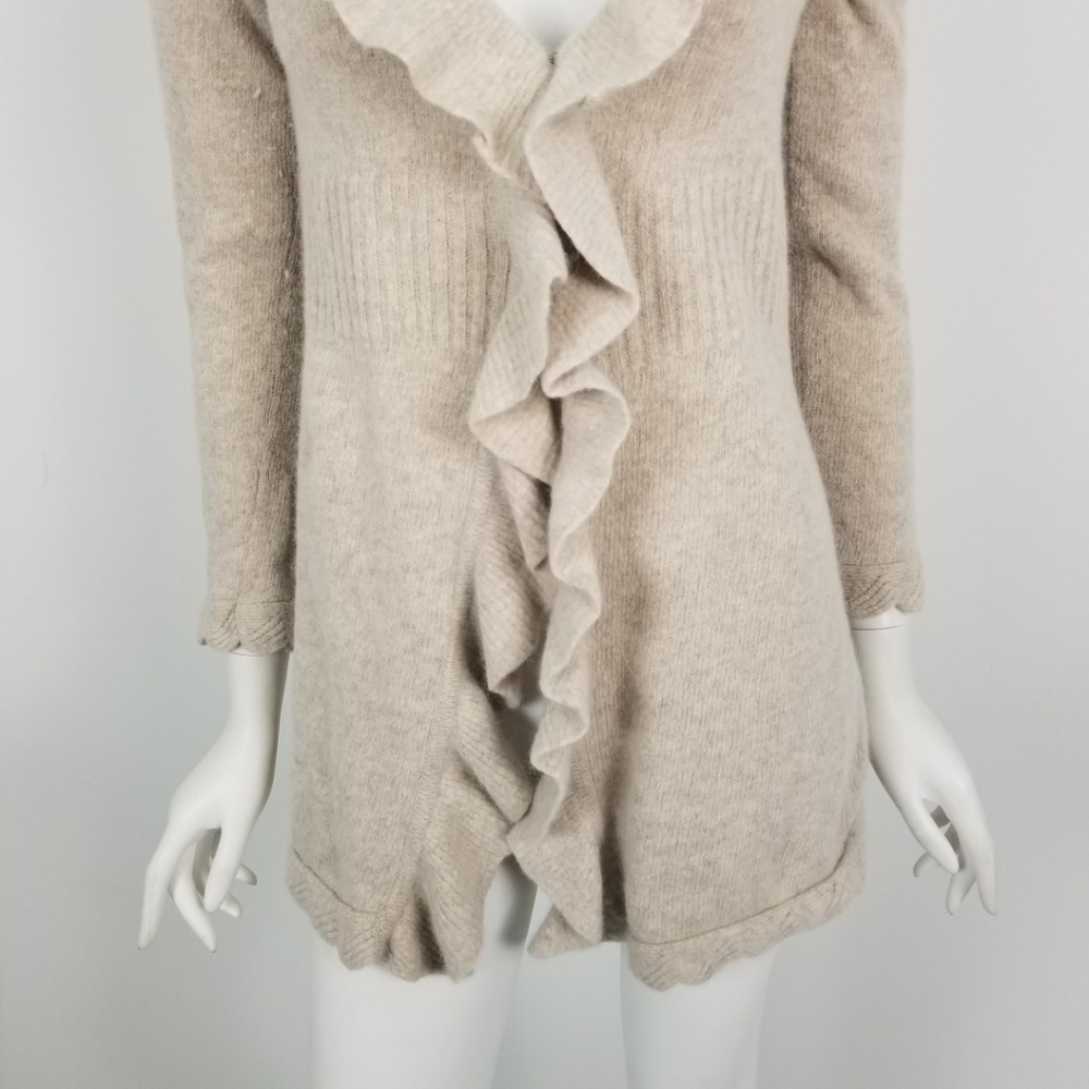 *SOLD*  Cynthia Rowley Wool Angora Cream Cardigan - Picture 3 of 6